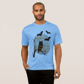Sport-Tek concurrent Halloween Owl & vleermuizen T-shirt (Voorkant volledig)