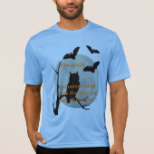 Sport-Tek concurrent Halloween Owl & vleermuizen T-shirt (Voorkant)