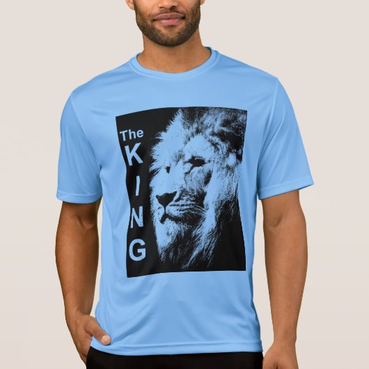 Sport-Tek-concurrent Lion Carolina Blue King Manne T-shirt (Voorkant)