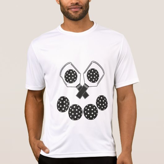 Sport-Tek Pickleball Jackolantern (witte peddels) T-shirt (Voorkant)