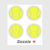 Sport Tennis 4-pcs Ball Sticker (Vel)
