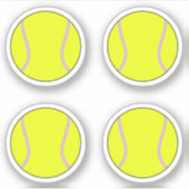 Sport Tennis 4-pcs Ball Sticker (Voorkant)