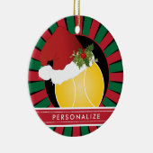 Sport Tennis-kerstkerstkerstkerstkerstkerstkerstfe Keramisch Ornament (Rechts)