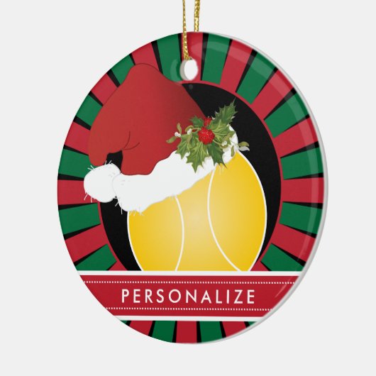 Sport Tennis-kerstkerstkerstkerstkerstkerstkerstfe Keramisch Ornament (Links)