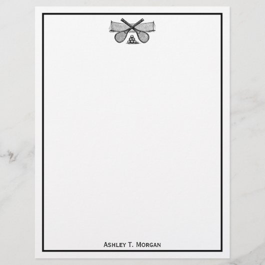 Sport  Tennis Net, Crossed Racquets, Balls (Voorkant)