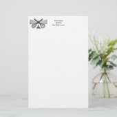 Sport  Tennis Net, Crossed Racquets, Balls Briefpapier (Staand voorkant)