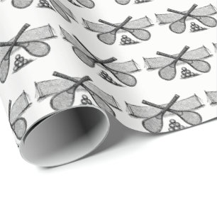 Sport  Tennis Net, Crossed Racquets, Balls Cadeaupapier
