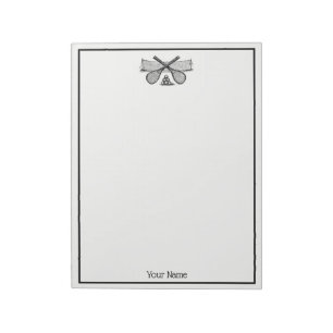 Sport  Tennis Net, Crossed Racquets, Balls Notitieblok