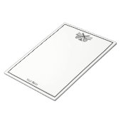 Sport Tennis Net, Crossed Racquets, Balls Notitieblok (Schuin)