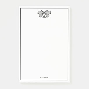 Sport Tennis Net, Crossed Racquets, Balls Post-it® Notes