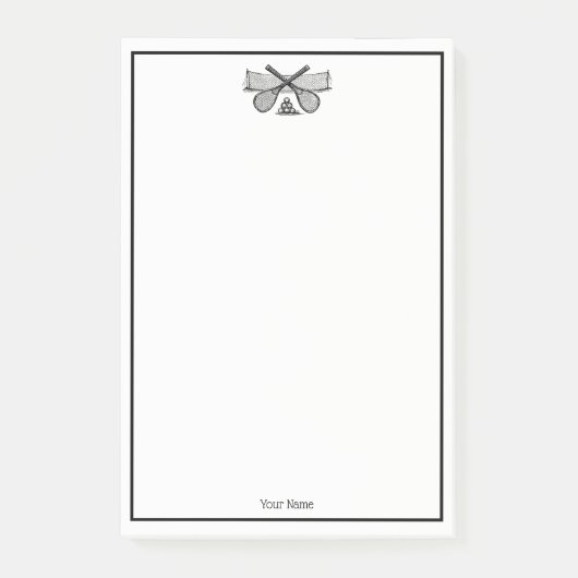 Sport  Tennis Net, Crossed Racquets, Balls Post-it® Notes (Voorkant)