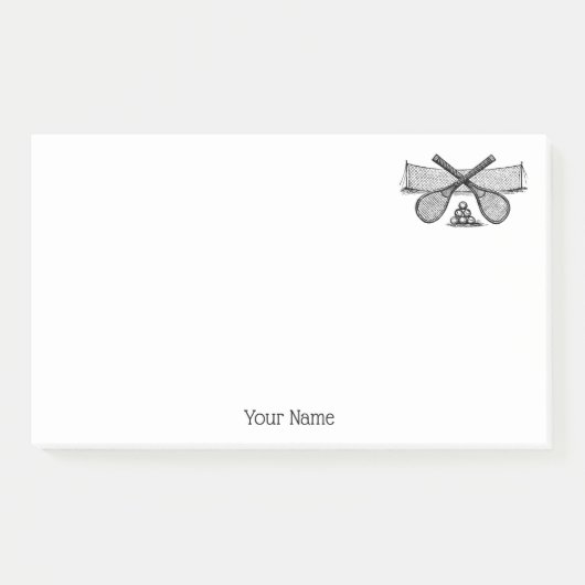 Sport  Tennis Net, Crossed Racquets, Balls Post-it® Notes (Voorkant)