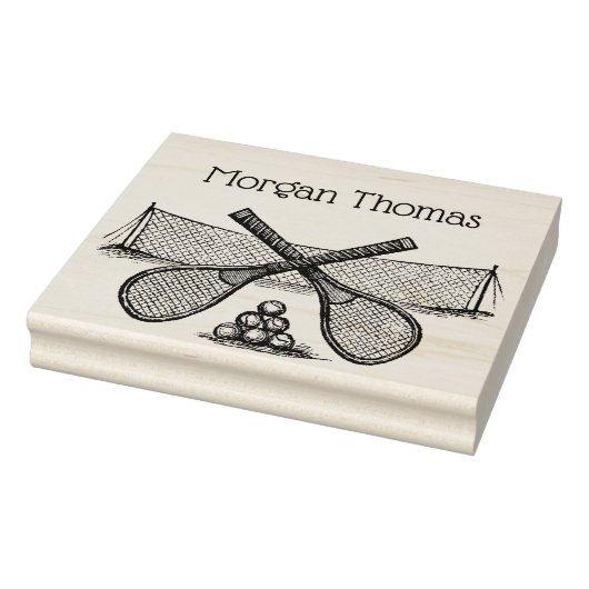 Sport  Tennis Net, Crossed Racquets, Balls Rubberstempel (Stempel)