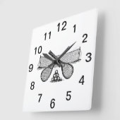 Sport  Tennis Net, Crossed Racquets, Balls Vierkante Klok (Hoek)