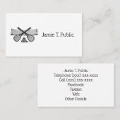 Sport  Tennis Net, Crossed Racquets, Balls Visitekaartje (Voorkant / Achterkant)