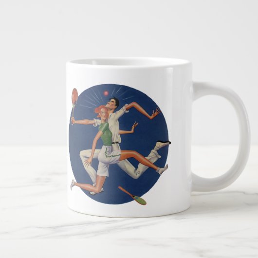  Sport, Tennis Spelt met Rackets Grote Koffiekop (Rechts)