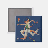  Sport, Tennis Spelt met Rackets Magneet (Voorkant / Achterkant)