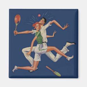  Sport, Tennis Spelt met Rackets Magneet