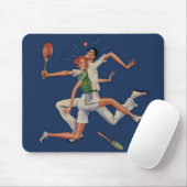  Sport, Tennis Spelt met Rackets Muismat (Met muis)