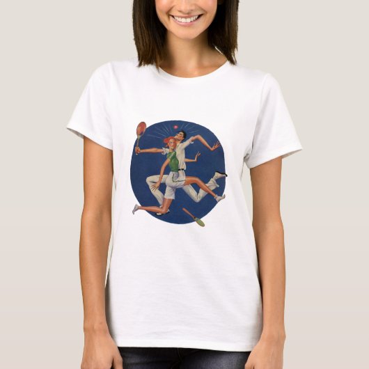  Sport, Tennis Spelt met Rackets T-shirt (Voorkant)