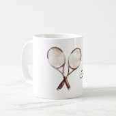 Sport Tennisrackets Koffiemok (Voorkant links)