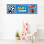 Sport Thema Baby Shower Banner (Insitu)