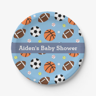 Sport Thema Baby Shower Feestbenodigdheden Papieren Bordje