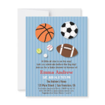 Sport thema Baby Shower Uitnodigingen
