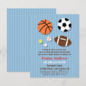 Sport thema Baby Shower Uitnodigingen (Voorkant / Achterkant)