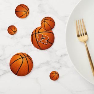 Sport thema basketbal feest confetti