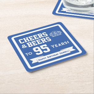 Sport Thema Bieren en Cheers Verjaardagsfeestje Kartonnen Onderzetters