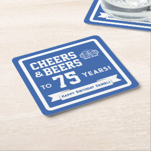 Sport Thema Bieren en Cheers Verjaardagsfeestje Kartonnen Onderzetters