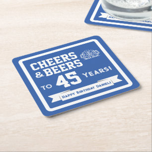 Sport Thema Bieren en Cheers Verjaardagsfeestje Kartonnen Onderzetters