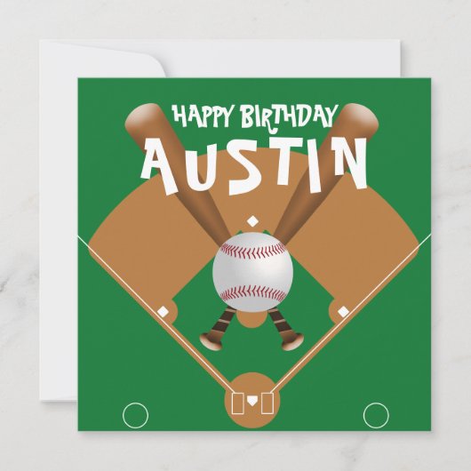 Sport thema honkbal papier servetten kaart (Voorkant)