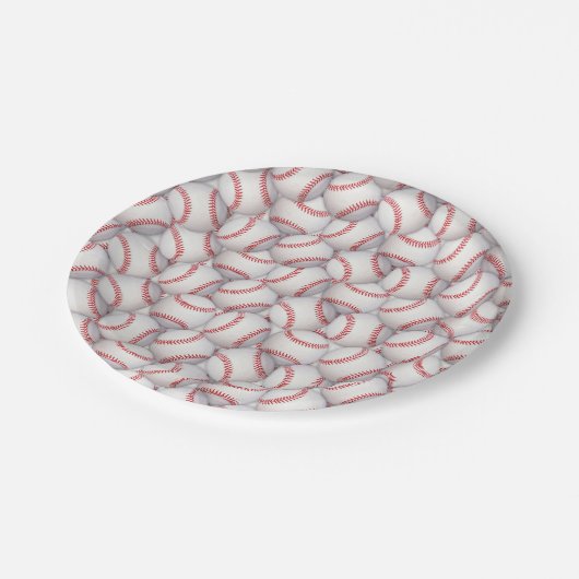 Sport Thema Honkbal Verjaardagspapier Borden Papieren Bordje (Gekanteld)