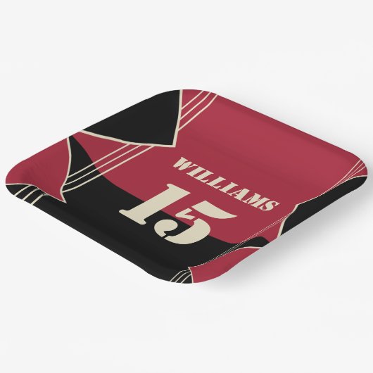 Sport Thema Papier Bord met Naam en Nummer (Gebogen)