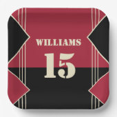 Sport Thema Papier Bord met Naam en Nummer (Voorkant)