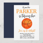 Sport Thema Spel Basketbal Witte Verjaardag Kaart (Voorkant / Achterkant)