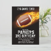 Sport Thema Spel Fire Football Verjaardagsfeest Kaart (Staand voorkant)