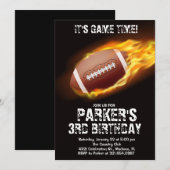 Sport Thema Spel Fire Football Verjaardagsfeest Kaart (Voorkant / Achterkant)