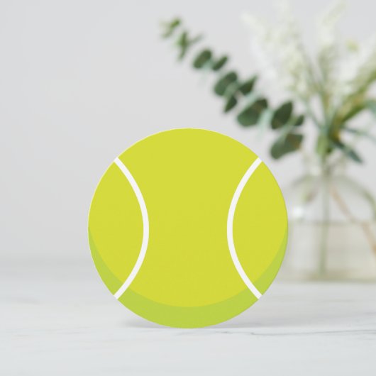Sport Thema Tennis Ball Party Uitnodiging (Staand voorkant)