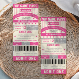 Sport Thema Ticket Verjaardagsuitnodiging Kaart