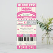 Sport Thema Ticket Verjaardagsuitnodiging Kaart (Staand voorkant)