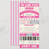 Sport Thema Ticket Verjaardagsuitnodiging Kaart (Voorkant / Achterkant)