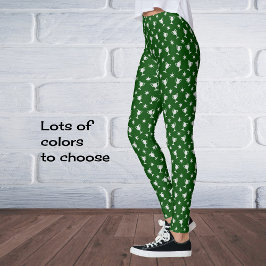 Sport thema trofee sterren symbool patroon groen leggings