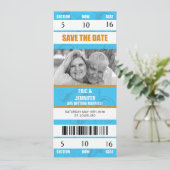 SPORT THEMA TROUWKAART/ SAVE THE DATE KAART (Staand voorkant)