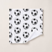 Sport thema voetbal patroonhanddoek set bad handdoek (Wasdoekje)