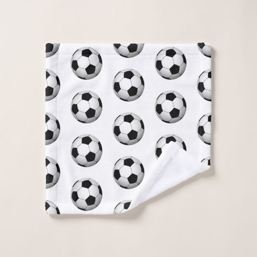 Sport thema voetbal patroonhanddoek set bad handdoek (Wasdoekje)