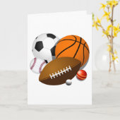 Sport-Themed de Kaart van de Dag van Vaders (Gele Bloem)