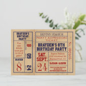  sport Ticket Birthday - Hockey Kaart (Staand voorkant)